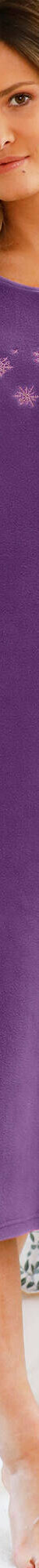 Chemise de nuit polaire manches longues brodée (prune foncé) Chemise de nuit polaire manches longues brodée (prune foncé)
